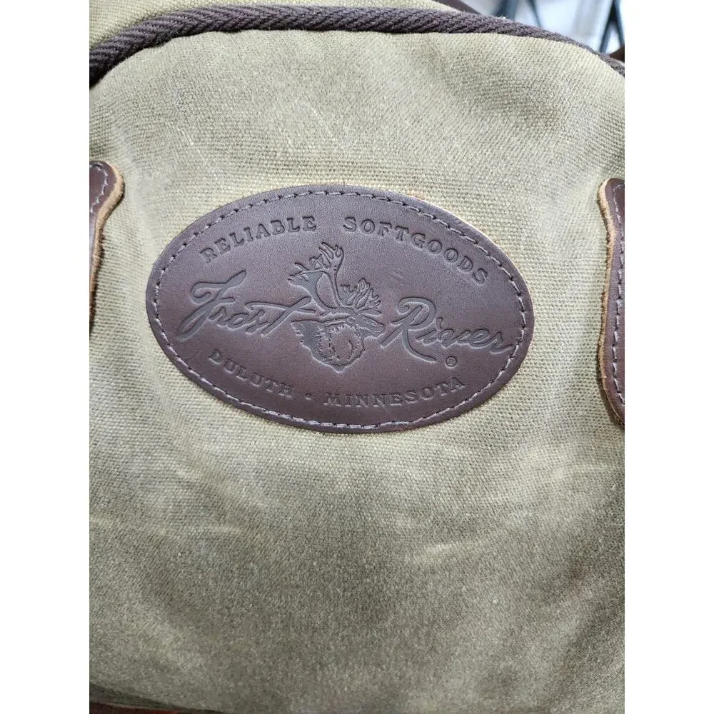 Frost River Flight Bag In Field Tan Waxed Canvas & Rich Brown Leather, Brass